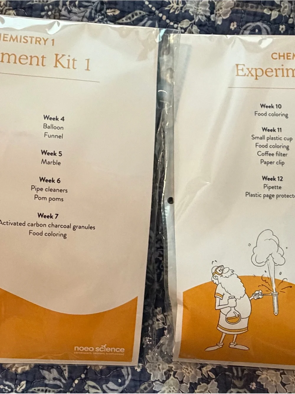 Chemistry Lab Manual Set in Orange — Educational Science Workbook